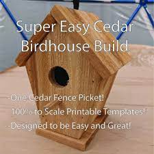 Super Easy Cedar Birdhouse Build Plans
