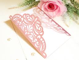 Us 9 99 Personalized Laser Cut Pink Wedding Invitation Modern Wedding Gatefold Wedding Invitations In Cards Invitations From Home Garden On
