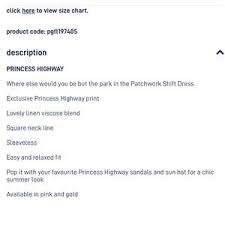 Princess Highway New Modcloth Retro Shift Dress Nwt