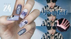 jungkook day nail art tutorial