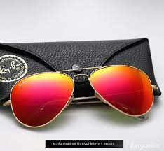 ray ban aviator colored mirror sunglasses