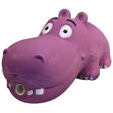 multipet latex hippo squeaky dog toy