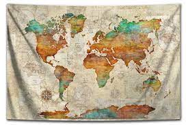 Map Tapestry Decorative Wall Hanging
