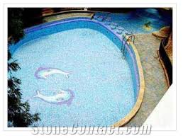 Glass Mosaic Tiles Swimming Pool