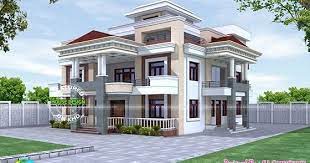 80x90 Three Storied House Plan Kerala