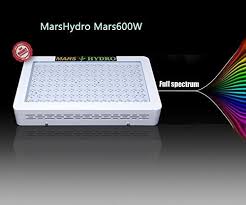 Marshydro Mars600 Led Grow Light Full Spectrum Etl Certificate For Hydroponic Indoor Plants Growing 278w True Watt Panel Kush And Kind