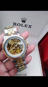 skeleton dial automatic watch in chain