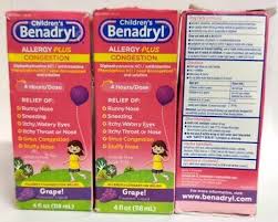 Childrens Benadryl Allergy Congestion Grape 4oz