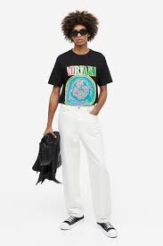 regular fit t shirt black nirvana