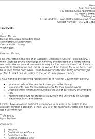 Cover Letter For Library Amere