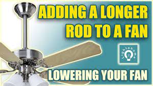 As long as your home is wired for a fan, you can complete the installation in an afternoon. Adding A Longer Rod To A Ceiling Fan Lowering Your Fan Youtube