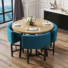 40 Round Wooden 4 Person Dining Table