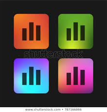 Bar Chart Four Color Gradient App Stock Vector Royalty Free