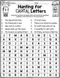 Word Searches Capital Letters