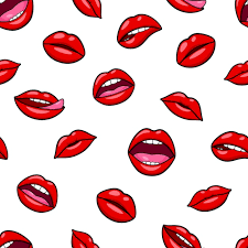 lips pattern glam lip patch red mouth