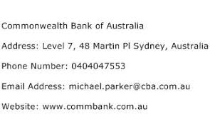 Sms these details to your mobile phone for free: Commonwealth Bank Of Australia Address Contact Number Of Commonwealth Bank Of Australia