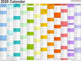 2020 Calendar Download 18 Free Printable Excel Templates