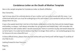 how to write condolence letter on