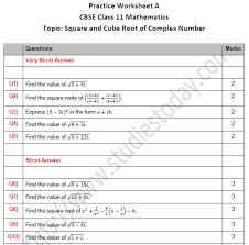 Cbse Class 11 Maths Square And Cube