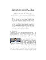 Making a scientific or technical presentation ( or poster) 2. Pdf Scaffolding Open Text Input In A Scripted Communication Skills Learning Environment