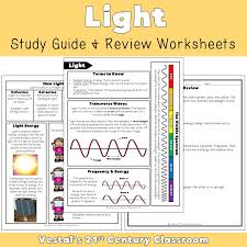 light study guide and review worksheets