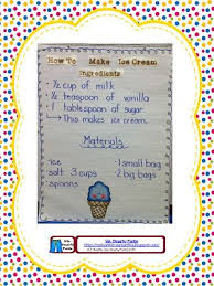 How To Make Ice Cream Writing Great Anchor Chart For Making