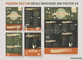 Pizzeria Menu Brochure Template Vector Brochure Design