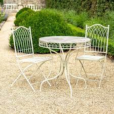 Folding Bistro Set Elegant Cream