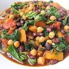 black bean chili with butternut squash and swiss chard