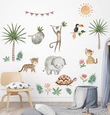 Safari Animals Wall Decals For Kids