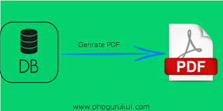 generate pdf from mysql data using php