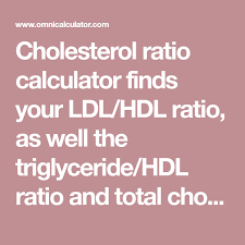 Cholesterol Ratio Calculator Finds Your Ldl Hdl Ratio As