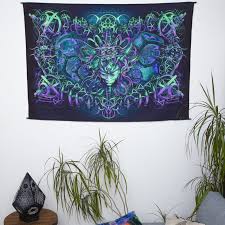 psychedelic fluorescent boho wall