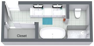 Modern Rectangular Bathroom Layout