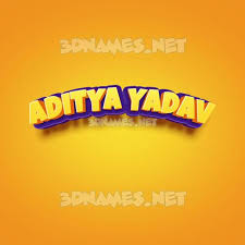 orange toon 3d name for aditya 20yadav