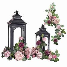 Learn how to make simple flower arrangements that will transform your home decor in an instant. Ling S Moment Set Of 6 Handcrafted Lantern Floral Arrangements Flower Ring For Lantern Centerpieces Decorations Stunning Berry Blush