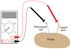 Potato Battery Dc Circuits Electronics Textbook