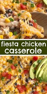 This recipe maintains the classic, comforting chicken broccoli casserole flavor, but it leaves out the processed canned soup, which ultimately makes this. Fiesta Chicken Pasta Casserole Chicken Casserole Pasta Dinner Recipe Fiesta Chicken C Chicken Recipes Casserole Chicken Recipes Chicken Pasta Casserole
