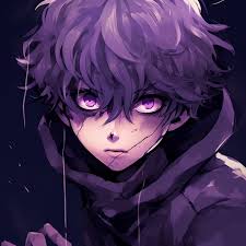 aesthetic anime boy purple style