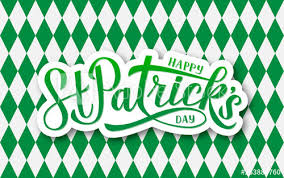 Happy St Patricks Day Calligraphy Hand Lettering On Argyle