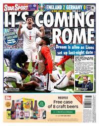 It's not coming home for england. Daily Star Sport On Twitter Tomorrow S Back Page It S Coming Rome Tomorrowspaperstoday Https T Co Qesy85tiim Twitter