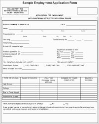 Blank Application Form Template Samples Of Forms Printable