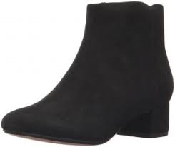 Clarks Womens Chartli Lilac Ankle Bootie Black Suede 7 5
