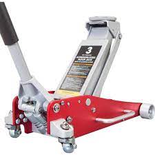 big red at729900lr 3 ton low profile aluminum and steel floor jack with dual piston sdy lift