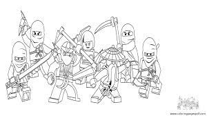 Coloring Pages Of Ninjago Squad With Their Master