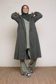 Long Flared Cut Trench Coat For Women