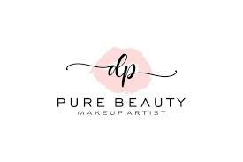 initial dp watercolor lips premade logo