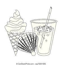 Discover 12 ice cream icon designs on dribbble. Ice Cream And Juice Icon In Black And White Ice Cream Shells And Juice Icon Cartoon In Black And White Vector Illustration Canstock