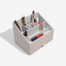 taupe makeup organiser stackers