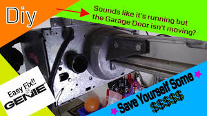 genie garage door opener not moving